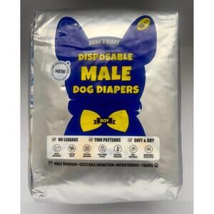 Dono Disposable Male Dog Diapers | Medium, Waist 18-25" | 10 Count